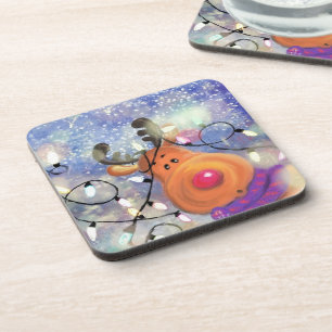 Happy Reindeer - Christmas Coaster