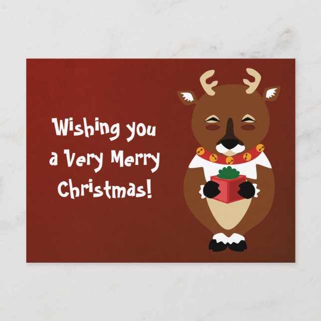 Happy Reindeer Postcard (Front)