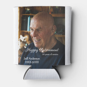 Happy retirement add name photo years of service r can cooler