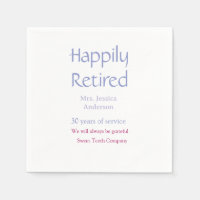 Happy retirement add name years of service purple