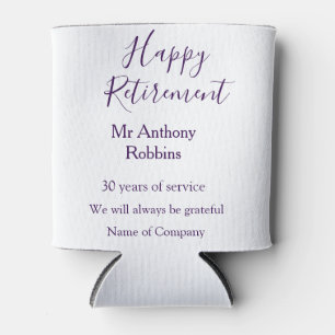 Happy retirement add name years of service retired can cooler