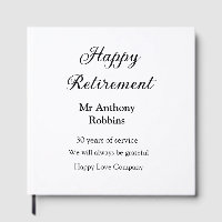 Happy retirement add name years of service retired