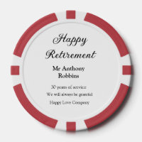 Happy retirement add name years of service retired