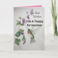 Happy Retirement Best Wishes Hummingbird Card