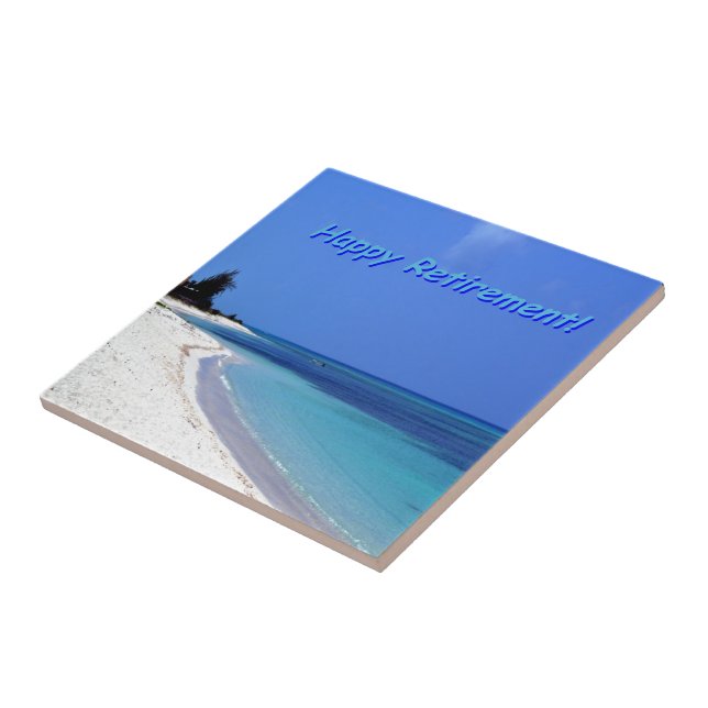 Happy Retirement - Blue sky, blue ocean Tile (Side)