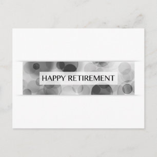 happy retirement (bokeh) postcard