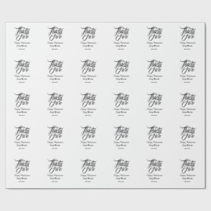 Happy retirement bold letter name year elegant sim wrapping paper