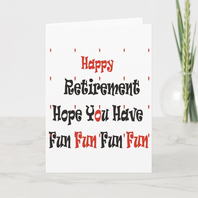 Happy Retirement Card (Front)