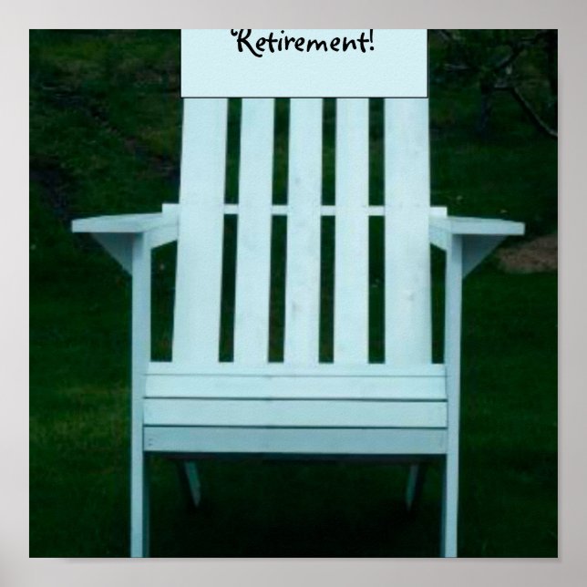 Happy Retirement Chair Poster (Front)