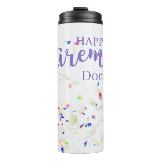 Happy Retirement Confetti Thermal Tumbler