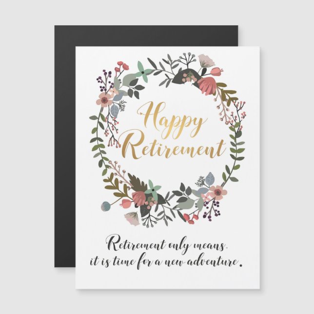 Happy Retirement Congratulations Wishes Gift (Front/Back)