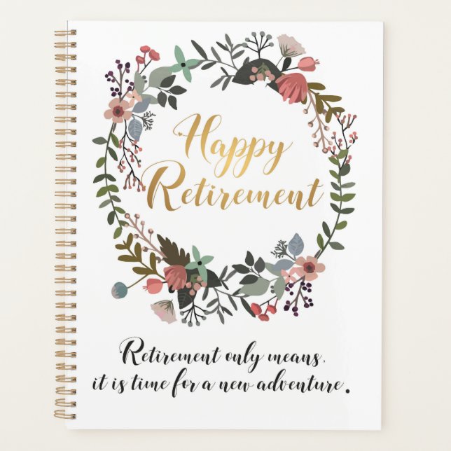 Happy Retirement Congratulations Wishes Gift Planner (Front)