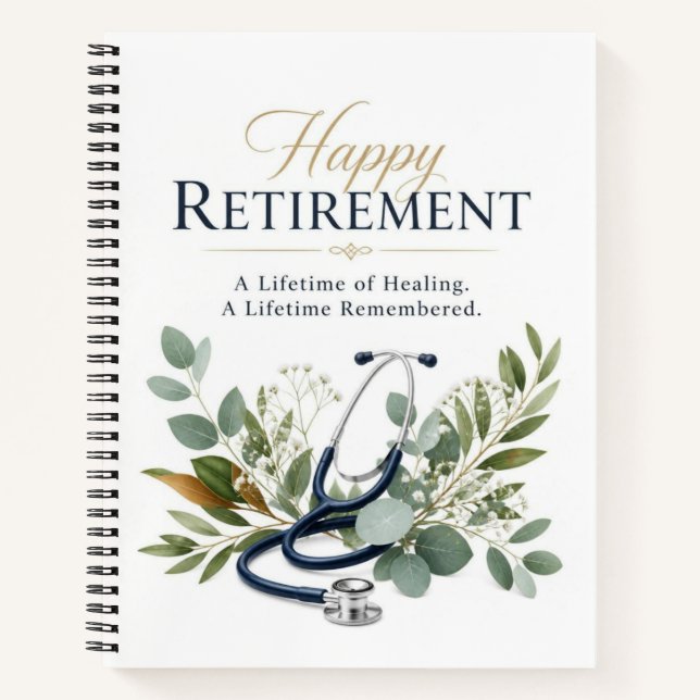 Happy Retirement Doctor Gift Notebook (Front)