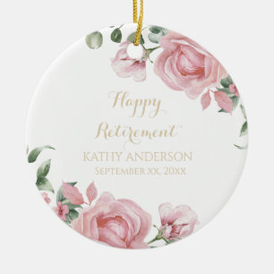 Happy Retirement Floral Ornament