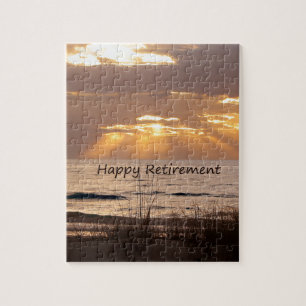 Happy Retirement - Florida Ocean Sunset Jigsaw Puzzle