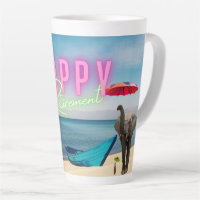 Happy Retirement Funny Surreal Beach Scene 
