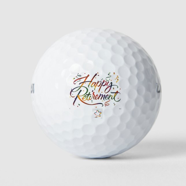 Happy Retirement  Golf Balls (Golf balls Gifts!                                                              )