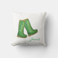 Happy Retirement green gardening welly boot