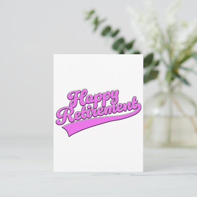 Happy Retirement Holiday Postcard (Standing Front)