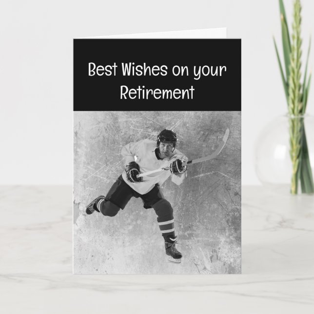 Happy Retirement Ice Hockey Sport Card (Front)