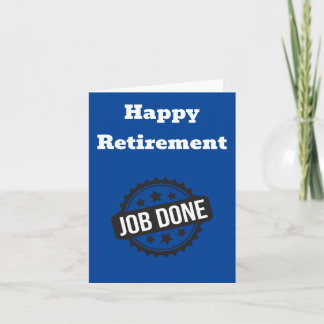 Happy Retirement - Job Done Stamp Card