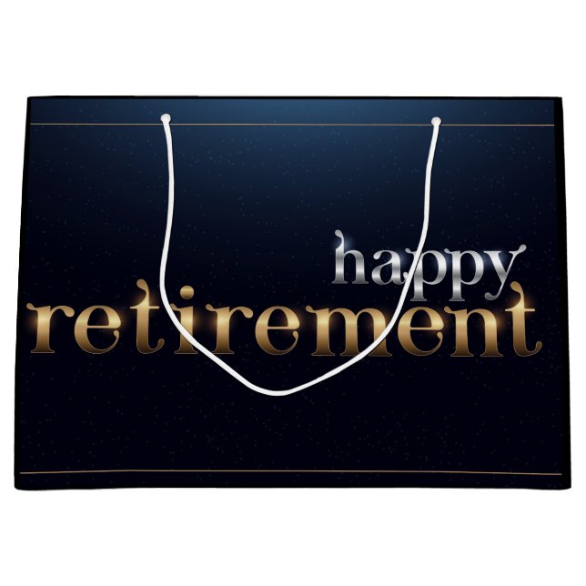 Happy Retirement Large Gift Bag (Front)