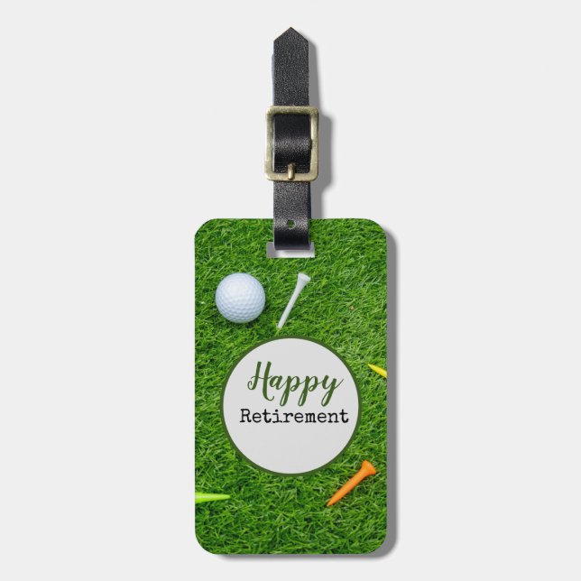 Happy Retirement Luggage Tag (Front Vertical)