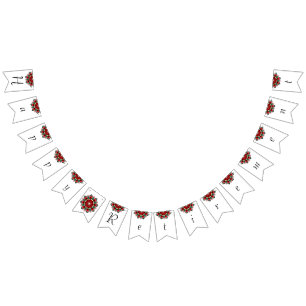 Happy Retirement. Mandala in red Bunting