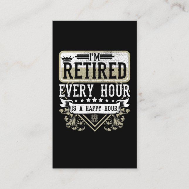 Happy Retirement Men Women Retired Coworker Humour Business Card (Front)