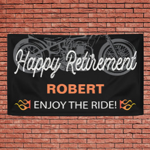 Happy Retirement Motorcycle image for biker Banner