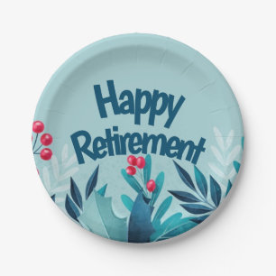 Happy Retirement Paper Plate