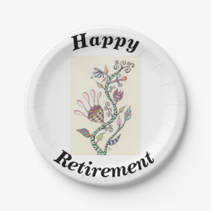 Happy Retirement Party Paper Plate