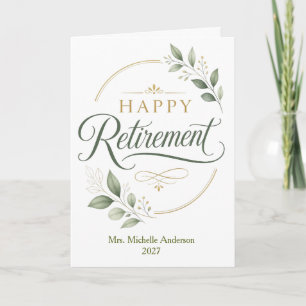 Happy Retirement Personalised Card