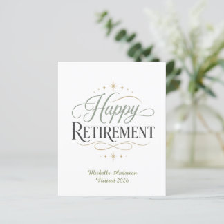 Happy Retirement Personalised Name
