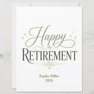 Happy Retirement Personalised Name