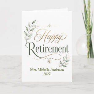 Happy Retirement Personalised Name Card