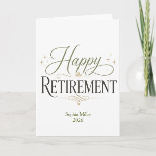 Happy Retirement Personalised Name Card