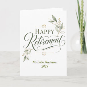 Happy Retirement Personalised Name Card