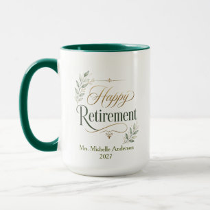 Happy Retirement Personalised Name Mug