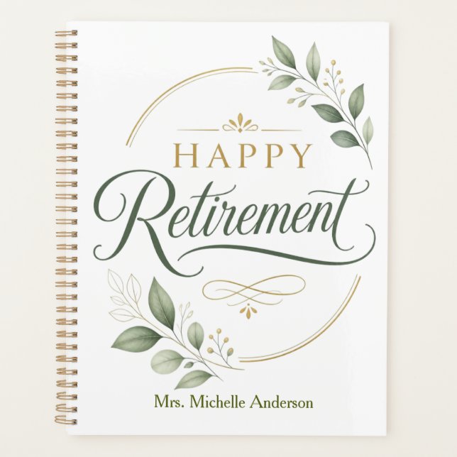 Happy Retirement Personalised Planner (Front)