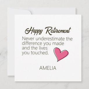 Happy Retirement Personalized Name Gift Holiday Card