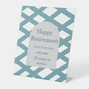 Happy retirement photo blue year years of service pedestal sign