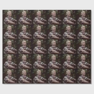 Happy retirement photo name year years of service  wrapping paper
