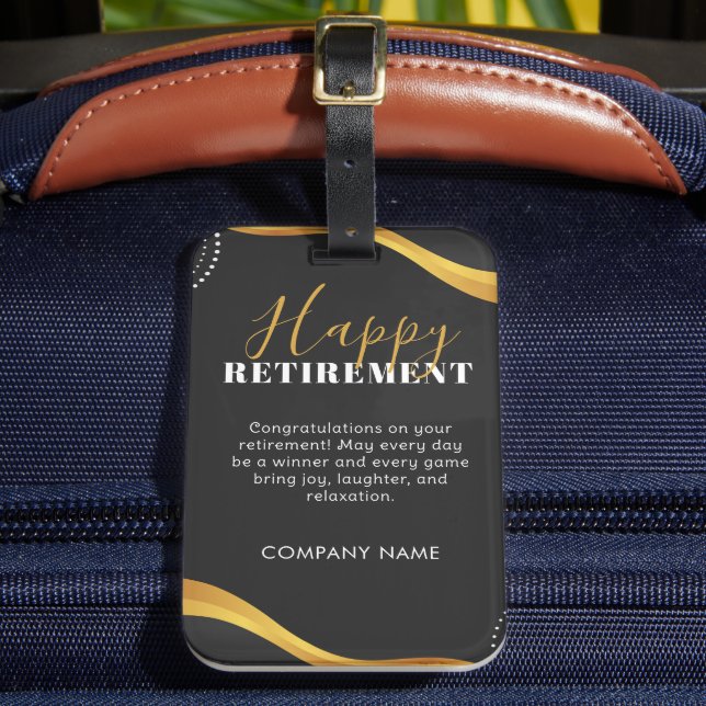 Happy Retirement Playing Cards | Fun Retirement  Luggage Tag (Front Insitu 2)