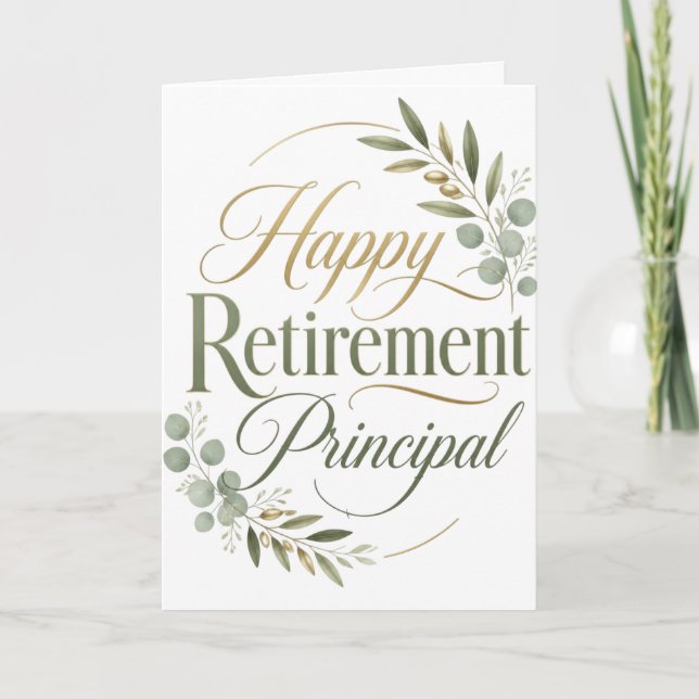 Happy Retirement Principal Gift Card (Front)