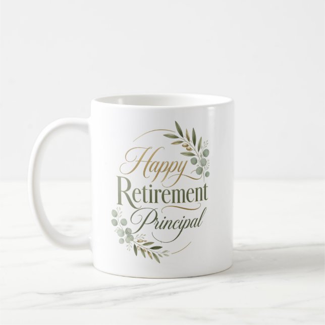 Happy Retirement Principal Gift Coffee Mug (Left)