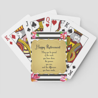 Happy Retirement Quote Farewell Gift Playing Cards