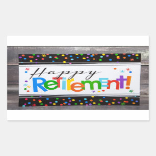 Happy Retirement Rectangular Sticker