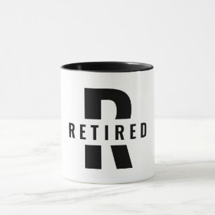 Happy Retirement Retiring Retired Monogram Initial Mug