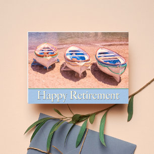 Happy Retirement Row Boats Card